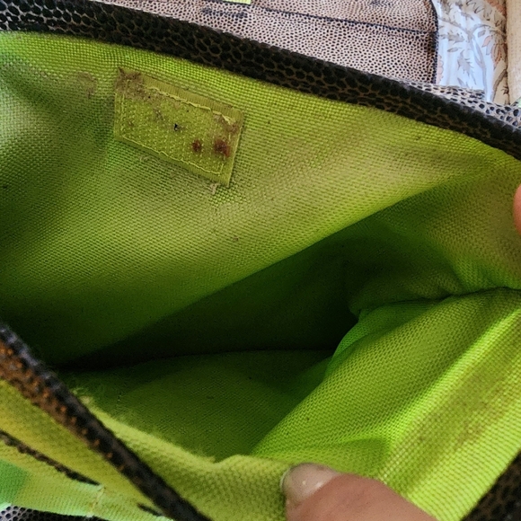 Haiku Messenger Bag Crossbody Brown Leather Lime Interior Ecofriendly Office - Picture 7 of 14